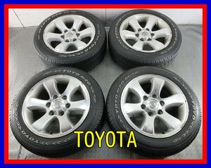 ■中古タイヤホイール■　TOYOTA プラド 純正 17インチ 7.5J ＋30 6H 139.7 GOODYEAR TOYO H20 215/60R17 C ハイエース 激安 送料無料 J543