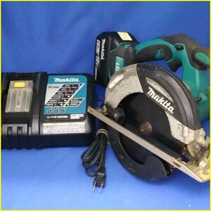 ★【USED】 makita/マキタ 165mm充電式丸ノコ HS630D 充電器・18V 6.0Ahバッテリー×1個付属/LEDライト付 ★