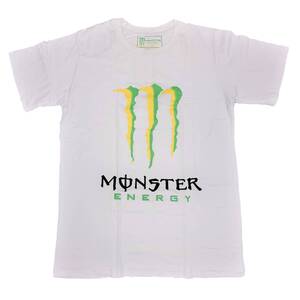 MONSTER ENERGY モンスターエナジー Mロゴ 半袖Tシャツ（ホワイト）(XXXL)【並行輸入品】