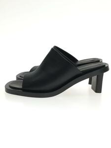 STUDIO NICHOLSON◆OPEN TOE MULE/スクエアトゥ/サンダル/41/ブラック/レザー//