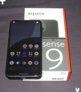 SHARP AQUOS sense９ SHG１４SKA (au) 白ロム判定〇 128GB　ブラック SIMロック解除済(SIMフリー)　