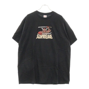 SUPREME シュプリーム 21AW Samurai Tee サムライ プリント クルーネック 半袖Tシャツ カットソー ブラック