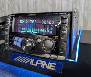 美品! アルパイン CD MD DSP MDA-W933J bass engine イルミネーション イコライザー グライコ DHE 旧車 昭和 ALPINE