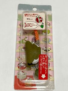 ハローキティ　和菓子　かしわもち　根付け　フィギュア　マスコット付き　ストラップ　