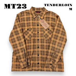 ★年末セール中！ TENDERLOIN テンダーロイン T-CHECK SHT SHIRT 長袖 シャツ オンブレ チェック シャドー M ブラウン イエロー 茶 黄 本店