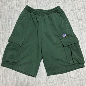 KEBOZ BB SMALL WAPPEN SWEAT CARGO SHORTS ケボズ スウェット カーゴ ショートパンツ ショーツ L 緑 ！