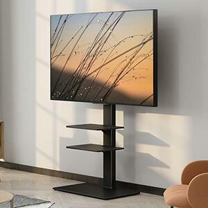 FITUEYES テレビスタンド 壁寄せテレビスタンド 高さ調節可能 ラック回転可能 ブラック TT307001MB 3段式