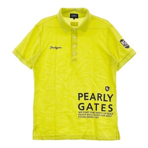 【1円】PEARLY GATES パーリーゲイツ 2023年 半袖ポロシャツ イエロー系 6 [240003001173]