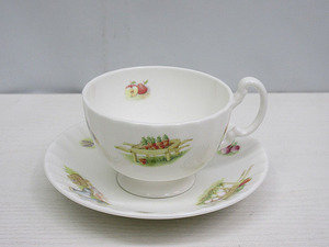 ★YC6114　AYNSLEY　カップ　ソーサー　Edwardian Kitchen garden　C／S　エインズレイ　アンティーク　洋食器　送料無料★