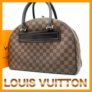 ☆美品☆Louis Vuitton ルイヴィトン ダミエ ノリータ ハンドバッグ ボストンバッグ 鞄 ブラウン 茶色 N41455 レディースメンズ