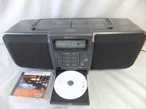 ♪ SONY PERSONAL AUDIO SYSTEM ZS-3 ソニーラジカセ　※動作確認済みカセット動作ＮＧ品・お試し音楽ＣＤ付属・修理＆部品取＆即使用