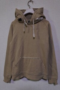 WTAPS ダブルタップス スウェット パーカー ダメージ加工 レディース size S サンドベージュ アースカラー