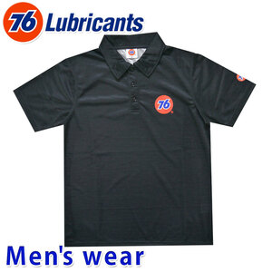 76 Lubricants 半袖 ポロシャツ メンズ ゴルフ ナナロク グッズ SP76-32145 Mサイズ BK(ブラック)