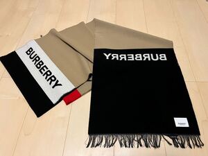 BURBERRY　バーバリー　マフラー　羊毛91%　シルク9%　未使用に近い　　送料無料!!