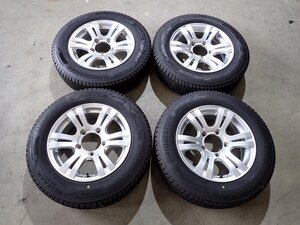 YS14309【送料無料175/80R16】スズキ ジムニー マツダ AZ-オフロードなどに 中古スタッドレス●16×5.5J 139.7/5H ET22●1円スタート