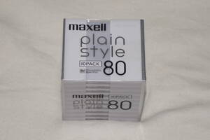 ★　maxell　マクセル　★　日本製　plain style　80分　録音用　MD　ミニディスク　10枚　【 PLMD80.10P 】