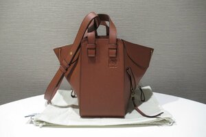 【美品】 LOEWE ロエベ ハンモックバッグ スモール ブラウン バッグ A538S35X18 2WAY 中古 ランクSA BRB・バッグ・財布