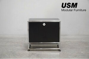 731 極美品 USM Haller system (ハラー) 1列1段キャビネット ドロップダウンドア モジュラー収納 ブラック