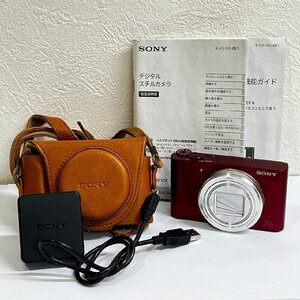 キングラム[09]SONY ソニー サイバーショット デジタルスチルカメラ DSC-WX500 光学30倍ズーム レッド 専用ケース ACアダプター付 452