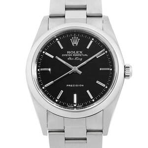 ロレックス エアキング 14000M ブラック バー D番 中古 メンズ 腕時計