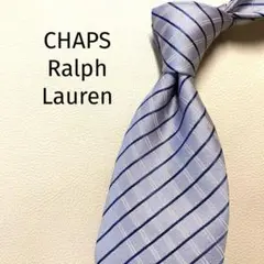 CHAPS ラルフローレン　ネクタイ　チェック　シルバーグレー