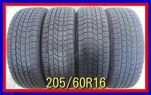 ■中古タイヤ■　205/60R16 92Q ICETEC NEO KENDA KR36 プリウス ノア ジューク ストリーム等 冬タイヤ スタッドレス 激安 送料無料 B243