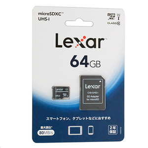 【ゆうパケット対応】Lexar microSDXCメモリーカード LMS0C10064G-BNANJ 64GB [管理:1000025527]