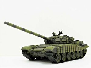 ☆塗装済み完成品☆ Heng Long Ver.7.0 2.4GHz ロシア T-72 3939-1【赤外線バトルシステム付 対戦可能 】やられメカ! ビックリ箱!