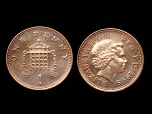 【イギリス】 1998年 1 ペニー 銅貨 コイン イギリス エリザベス２世 Penny