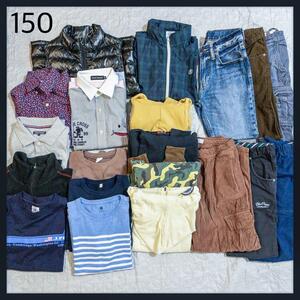 150 男の子 まとめ売り20点 Tommy Hilfiger、NIKE、GU、UNIQLO、J.PRESS、GAP、 BLUE CROSS、ZARA、THRIFT STANDARD、deviroc、