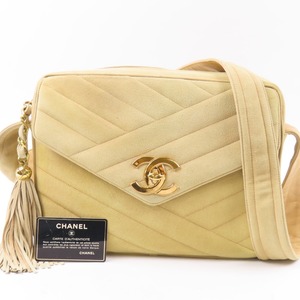 95892★1円スタート★CHANEL シャネル 中極美品 ダイヤゴナル デカココマーク フリンジ ターンロック ヴィンテージ ショルダーバッグ