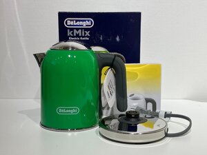 【S48038】Delonghi　デロンギ　ケーミックス　電気ケトル　SJM010-GR　箱付　中古品　通電確認済み