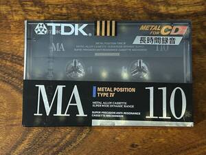 TDK MA110 Metal Position TYPE Ⅳ　長時間録音　110分録音　超微粒子メタル磁性材ファイナビンクス。低共振性の超高精度SP・ARメカニズム