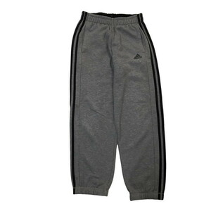 2207F-167 メンズ adidas アディダス グレー パンツ S ワンポイントロゴ SPORT ESSENTIALS 厚手 ジャージ