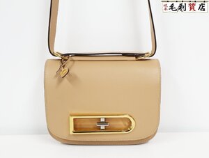 デルヴォー DELVAUX ショルダーバッグ Lingot ランゴー Olen Calf オーレン カーフ ラテ AA0574BJF021WDG 美品 バッグ