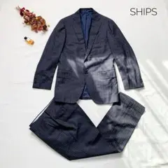 美品　定価10万　SHIPS×LUIGIBOTTO　２ボタントライプスーツ　46