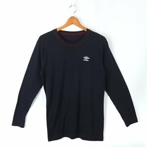 アンブロ 長袖Tシャツ トップス スポーツウエア サッカー フットサル グンゼ メンズ Lサイズ ネイビー umbro