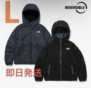 新品タグ付ノースフェイスPLAY GREEN RVS FLEECE HOODIE【Lサイズ】ブラック