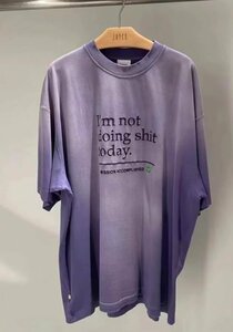 VETEMENTS ヴェトモン トップス Tシャツ メンズ レディース ストリート カジュアル パープルM