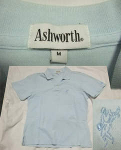 Ashworthポロシャツ(水色,M)。