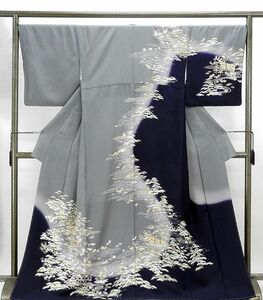 訪問着 新品仕立済 正絹 四季花立浪模様 訪問着 身丈167.5cm 裄丈68cm 新品 仕立て上がり 着物 結婚式 入学式 卒業式 b1952