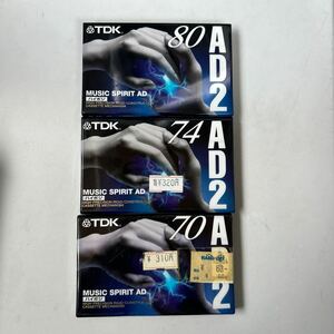 未使用品　TDK　AD2 カセットテープ　X46DU ハイポジ 3本セット