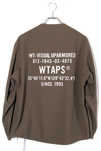 2024SS WTAPS ダブルタップス SIZE:1 SCOUT 02 / LS / POLY. BROADCLOTH. SPEC スカウト 長袖ノーカラーシャツ OLIVE DRAB オリーブ 241CWD