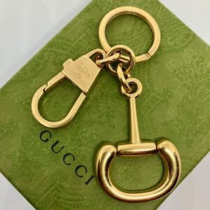 【良品】【グッチ】GUCCI ホースビット キーリング　キーホルダー ゴールドカラー（24121064675）