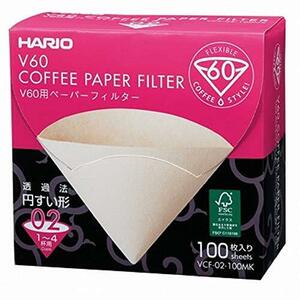 HARIO(ハリオ) V60用ペーパーフィルター みさらし 1-4杯用 日本製 VCF-02-100MK