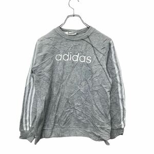 adidas ロゴ スウェット トレーナー Mサイズ アディダス ジュニアサイズ グレー 古着卸 アメリカ仕入 t2406-3906