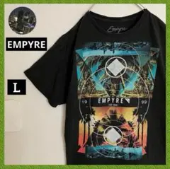 EMPYREスケートボードビッグプリントオールドデザインTシャツ黒tシャツ半袖