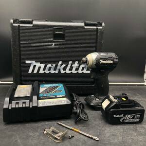 706 【動作品】 makita マキタ 充電式インパクトドライバ + ライト TD170D 電動工具 充電器 18V バッテリー ※現状お渡し