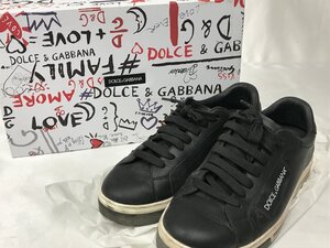 キングラム[12] DOLCE&GABBANA ドルガバ スニーカー ユニセックス レザー レディース 24.5cm 6 CS1572 060@R97 ★送料無料★