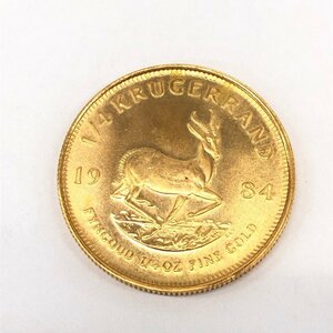 K22　南アフリカ共国　クルーガーランド金貨　1/4oz　1984　総重量8.4g【CEBE6053】